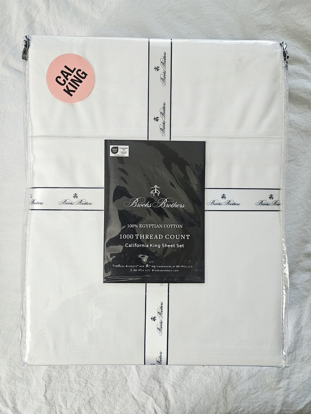 Brooks Brothers 1000 TC Egyptian Cotton California King Sheet Set NWT